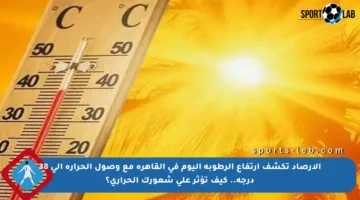 الأرصاد تكشف ارتفاع الرطوبة اليوم في القاهرة مع وصول الحرارة إلى 38 درجة.. كيف تؤثر على شعورك الحراري؟